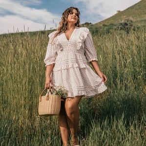 Jessakae Pink and White Floral Dress